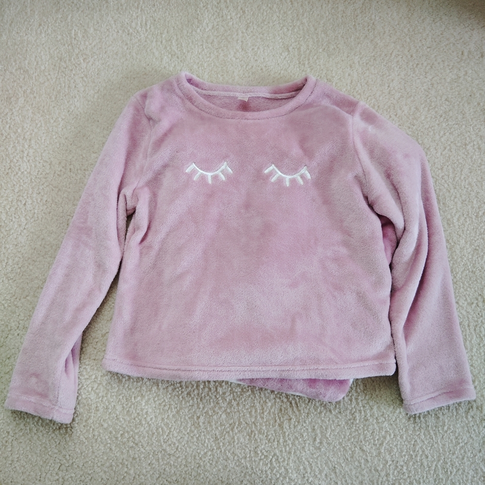 Pink and White Cozy Pajama Set with Cloud Pattern - Picture 4 of 4